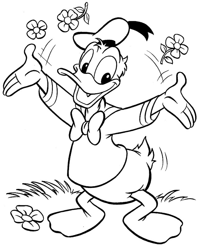 Plansa de colorat cu Ratoiul Donald 6 6